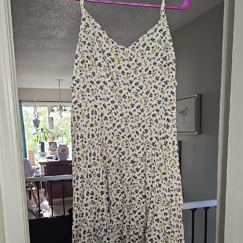 Floral Print Spaghetti Strap Dress